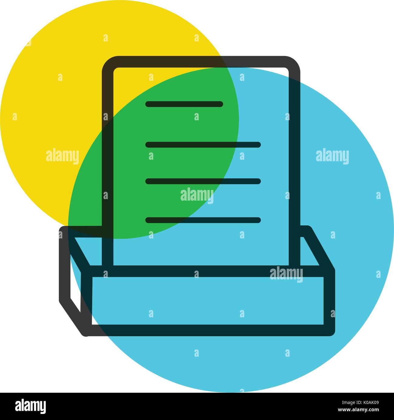 Il documento file icona Contrassegna colore Illustrazione Vettoriale