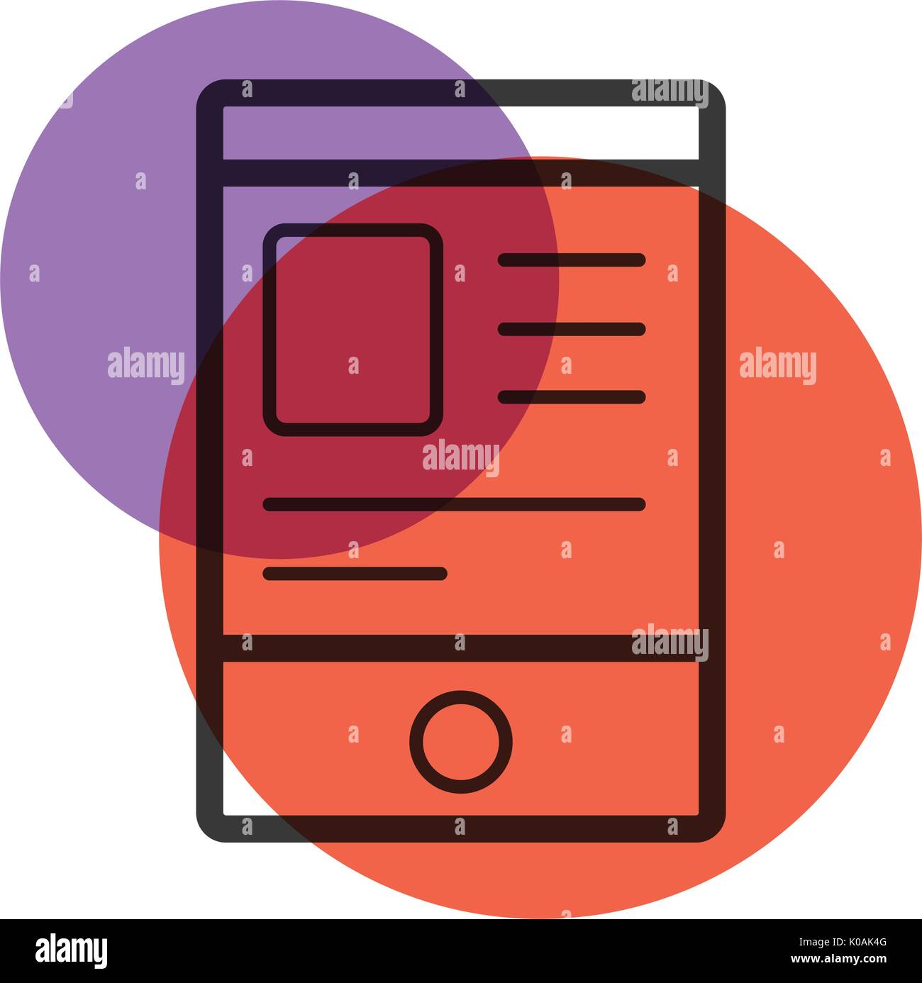 Icona dello smartphone Contrassegna colore Illustrazione Vettoriale