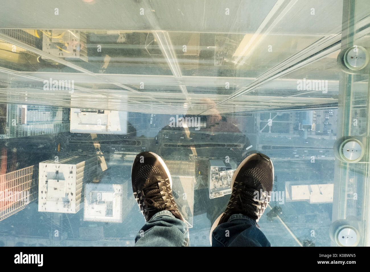 Lo Skydeck, Willis Tower, Chicago Foto Stock