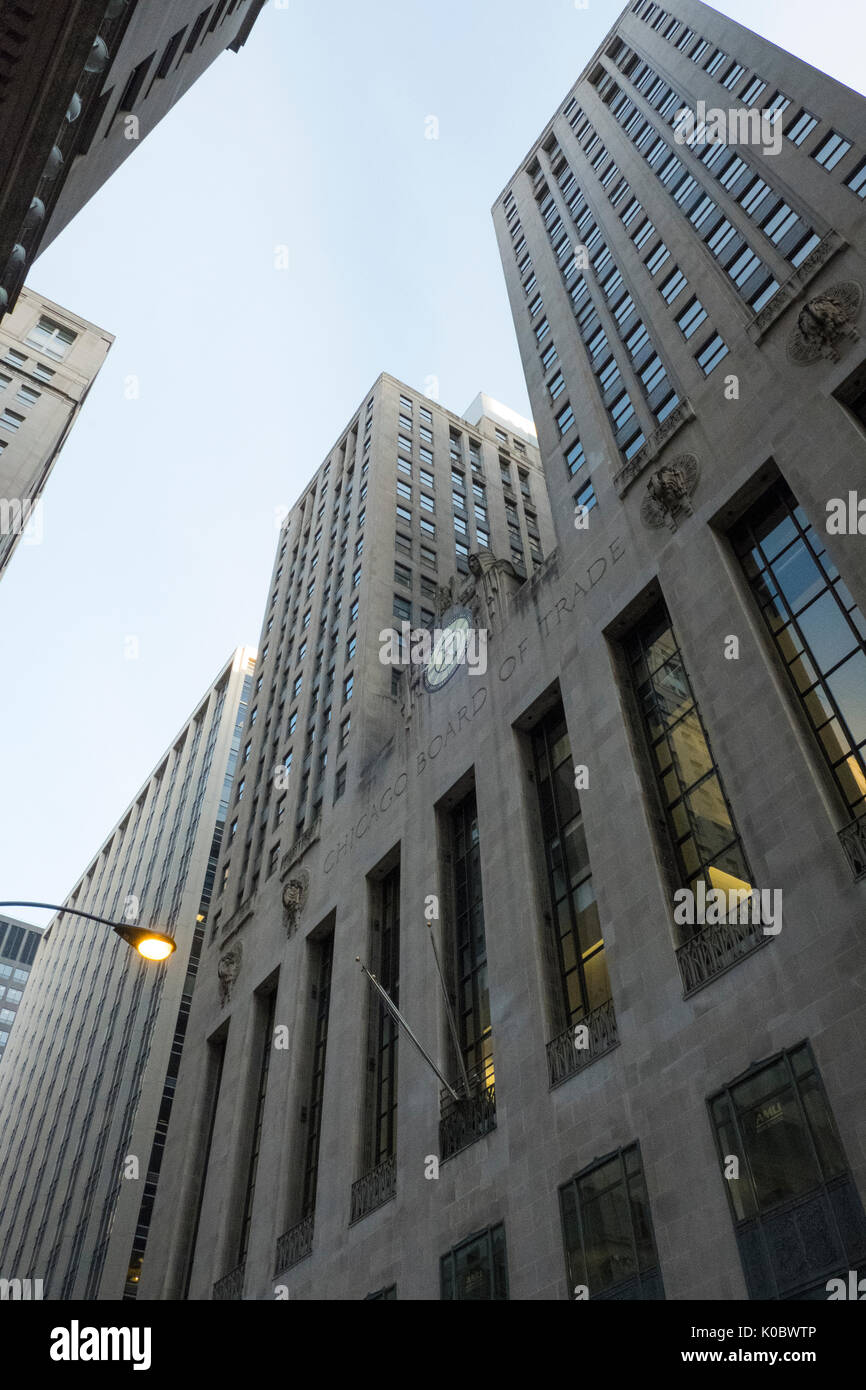 Il Chicago Board of Trade Building è un grattacielo situato su LaSalle St, Chicago, Illinois. Costruito nel 1930 Foto Stock