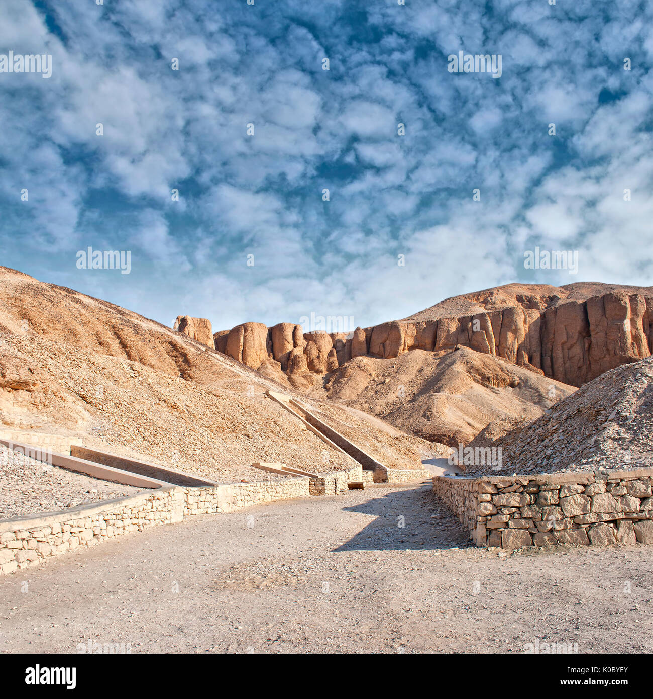 Immagine della valle dei re di Luxor in Egitto. Foto Stock