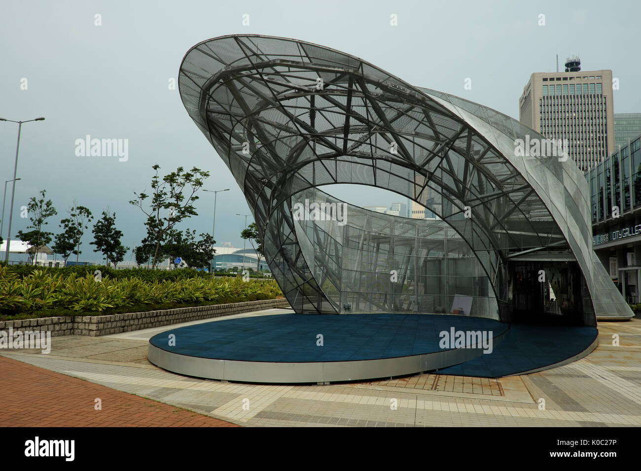 Giocoso Hong Kong, una zona di esposizione per giovani artisti express Hong Kong in arte digitale e blocchi di mosaico Foto Stock