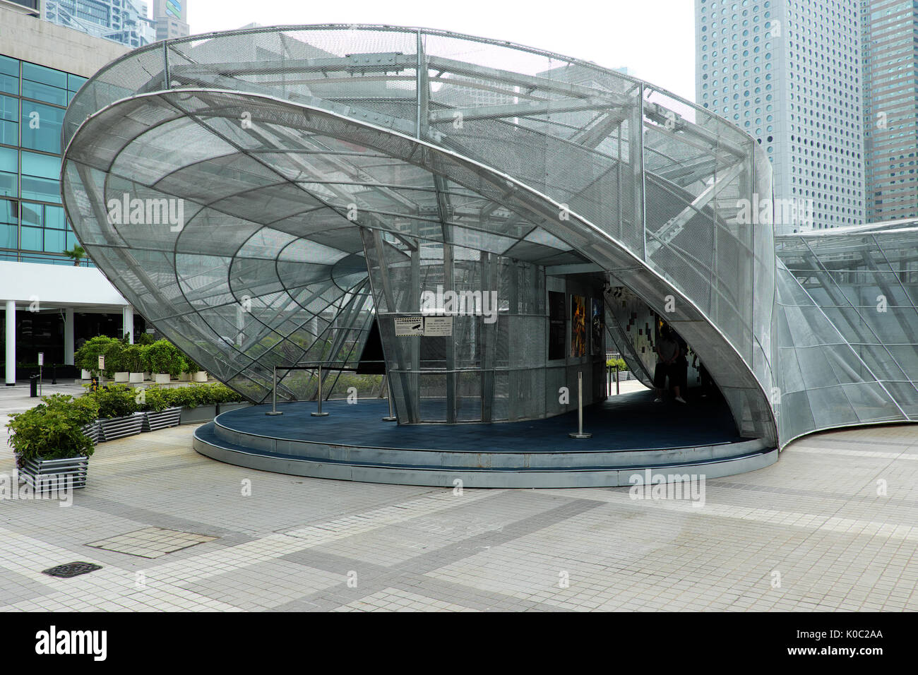 Giocoso Hong Kong, una zona di esposizione per giovani artisti express Hong Kong in arte digitale e blocchi di mosaico. Foto Stock