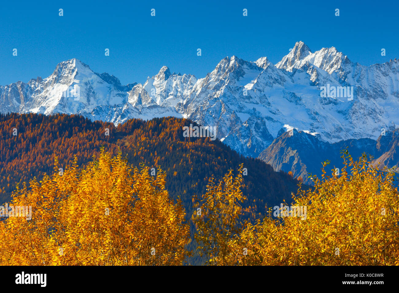 Mont Dolent - 3820m, Tour Noir - 3835m, Frankreich Foto Stock