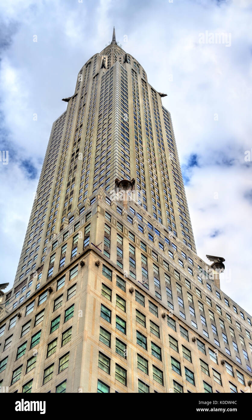 Il Chrysler Building, una in stile Art Deco grattacielo a Manhattan. Costruito nel 1930 Foto Stock