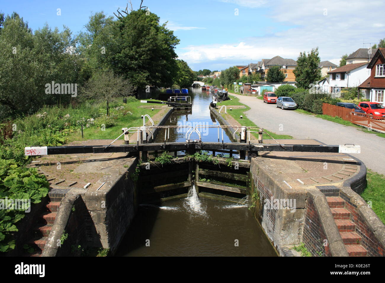 Bloccare i cancelli in Hemel Hempstead. Foto Stock