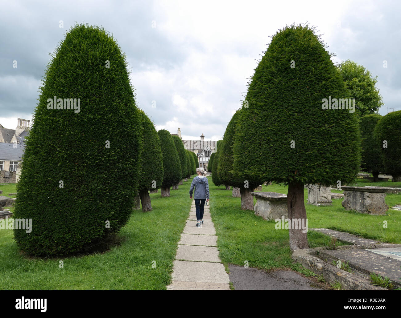 St.Mary's sagrato, Painswick, Inghilterra Foto Stock