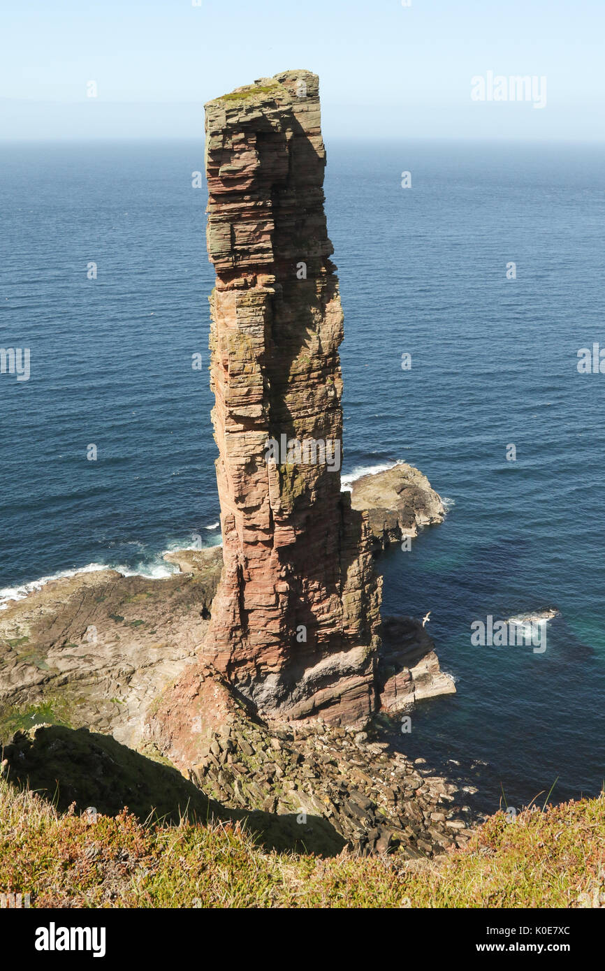 Paesaggio scozzese nelle Orkney, vecchio di Hoy, Scotland, Regno Unito. Foto Stock