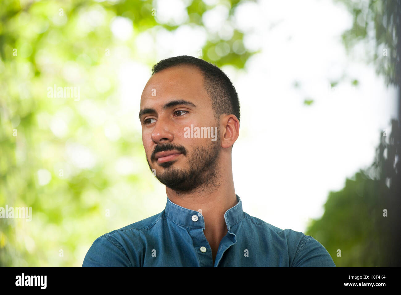 Edinburgh, Regno Unito. Il 23 agosto 2017. Autore Carlos Fonseca, apparendo a Edinburgh International Book Festival. Credito: Lorenzo Dalberto/Alamy Live News. Foto Stock