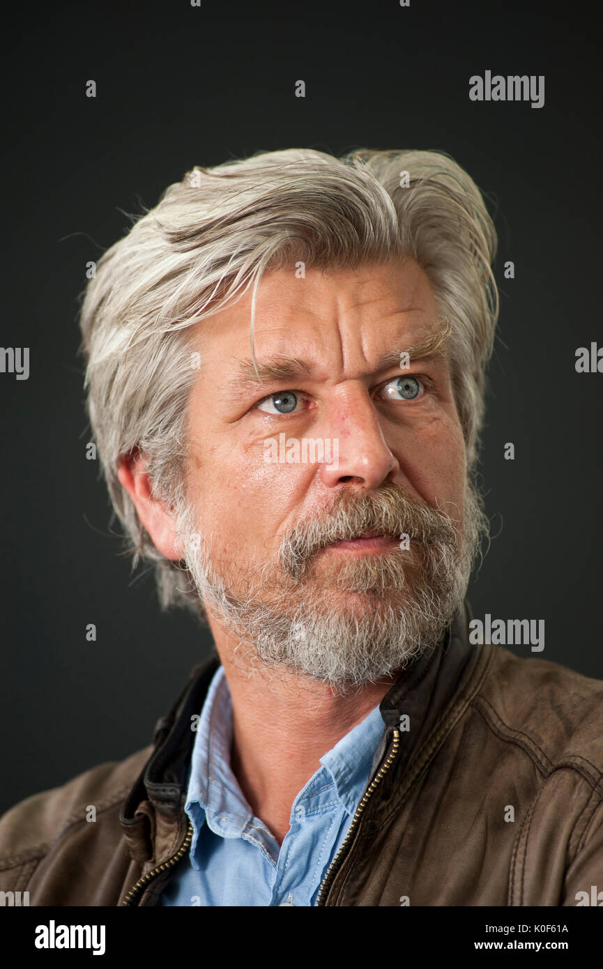 Edinburgh, Regno Unito. Il 23 agosto 2017. Autore norvegese, Karl Ove Knausgård, apparendo a Edinburgh International Book Festival. Credito: Lorenzo Dalberto/Alamy Live News. Foto Stock