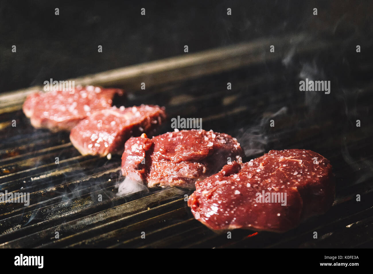 Picchetti di manzo alla griglia Foto Stock