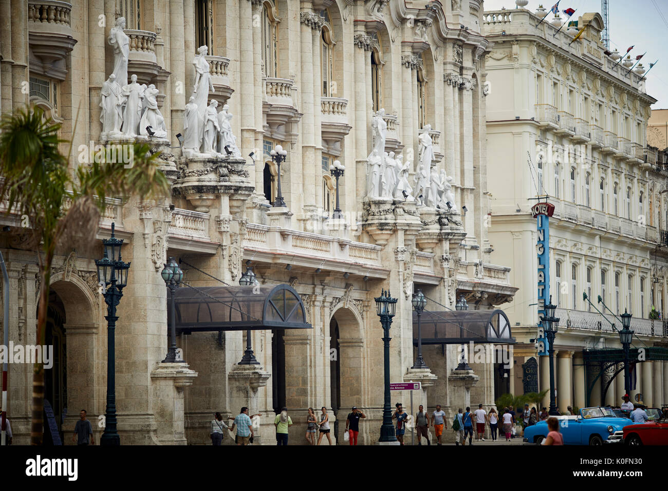 Cubano, Cuba, capitale, Havana Teatro Nazionale, Gran Teatro de La Habana Alicia Alonso da architecte Paolo Belau Foto Stock