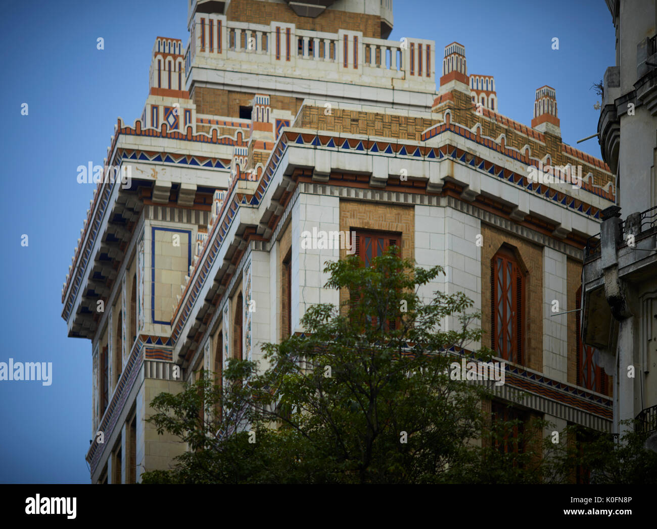 Cubano, Cuba, capitale, Havana esterno dell edificio Bacardi edificio Art Deco costruito da rum Bacardi company Foto Stock