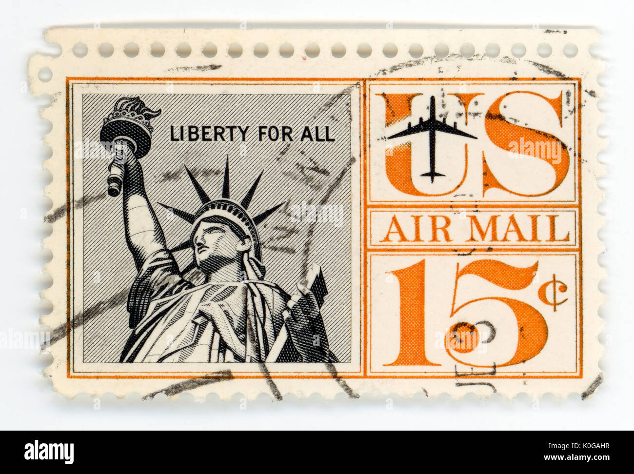 Vintage francobollo posta aerea USA Foto Stock