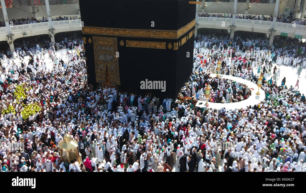 Una foto vicina di holly Kaaba della Mecca, Arabia Saudita Foto Stock