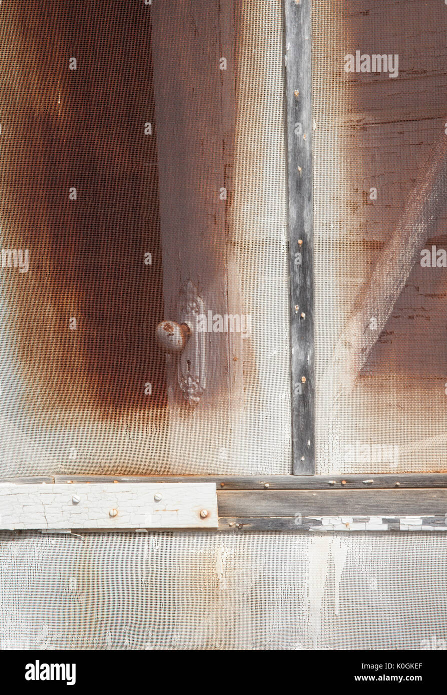 Vecchio portello di schermo Foto Stock