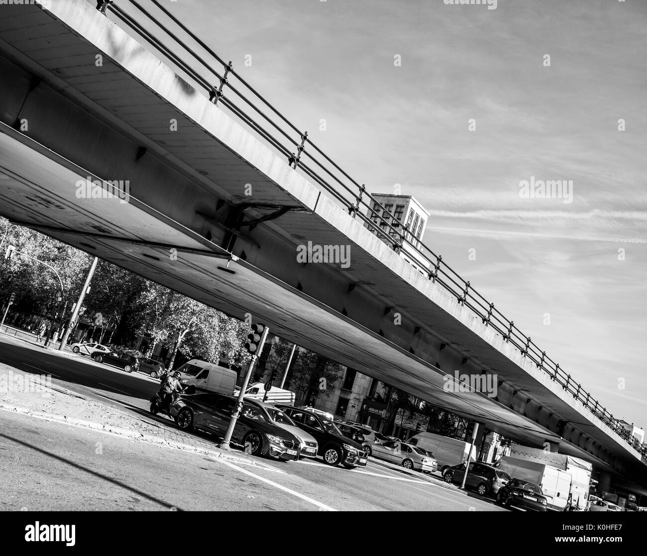 Paso elevado en Nuevos Ministerios. Madrid capitale. España Foto Stock