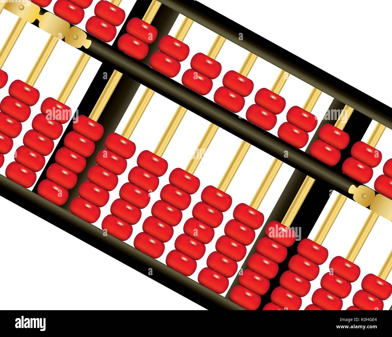 Antichi cinesi abacus isolato Illustrazione Vettoriale