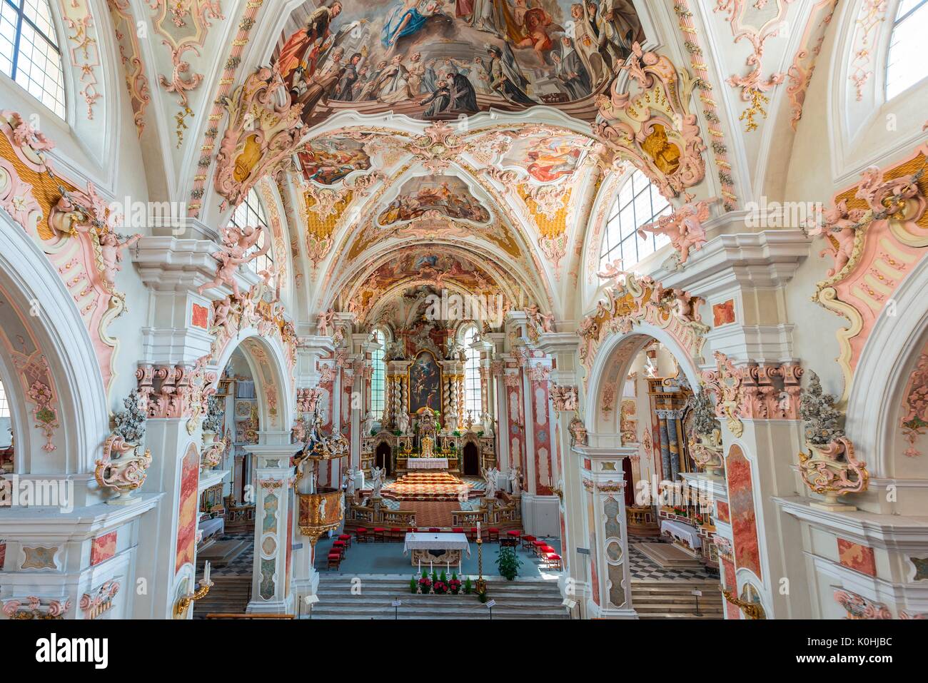 Dove sono Novacella/Neustift, Alto Adige, Italia. La Basilica nel monastero Dove sono Novacella/Neustift vicino a Bressanone Foto Stock