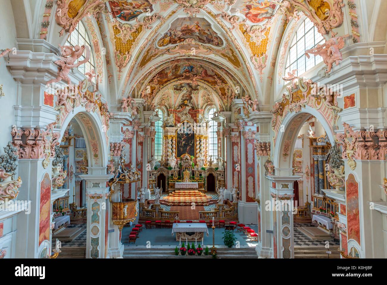 Dove sono Novacella/Neustift, Alto Adige, Italia. La Basilica nel monastero Dove sono Novacella/Neustift vicino a Bressanone Foto Stock