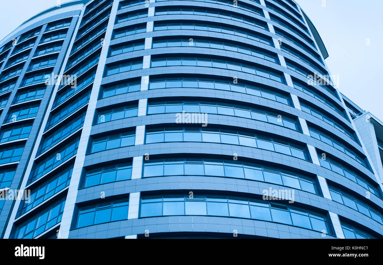 Alto edificio di vetro edificio ufficio grattacielo Foto Stock