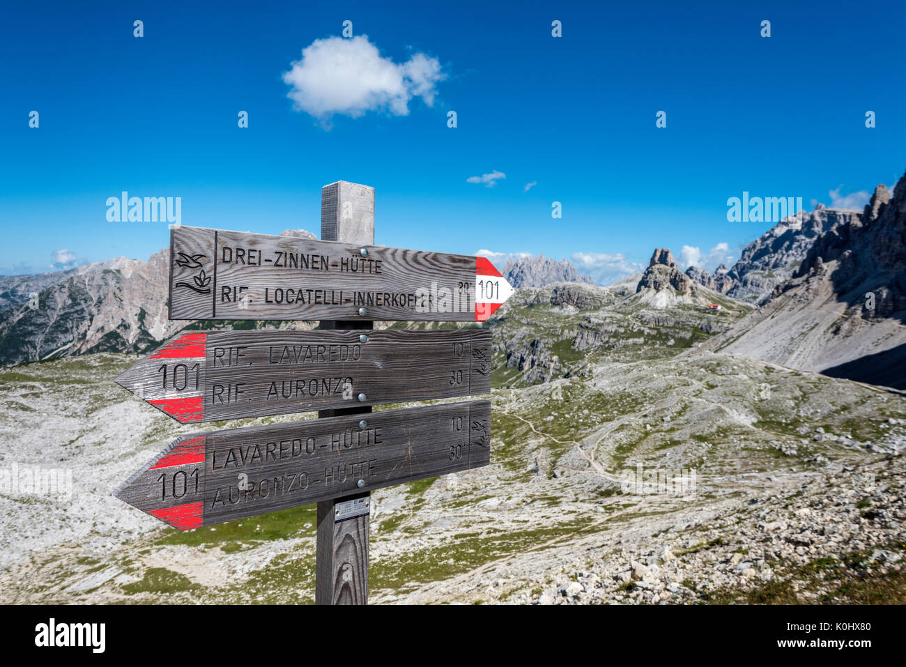 Di Sesto, Dolomiti, Alto Adige, provincia di Bolzano, Italia. Foto Stock