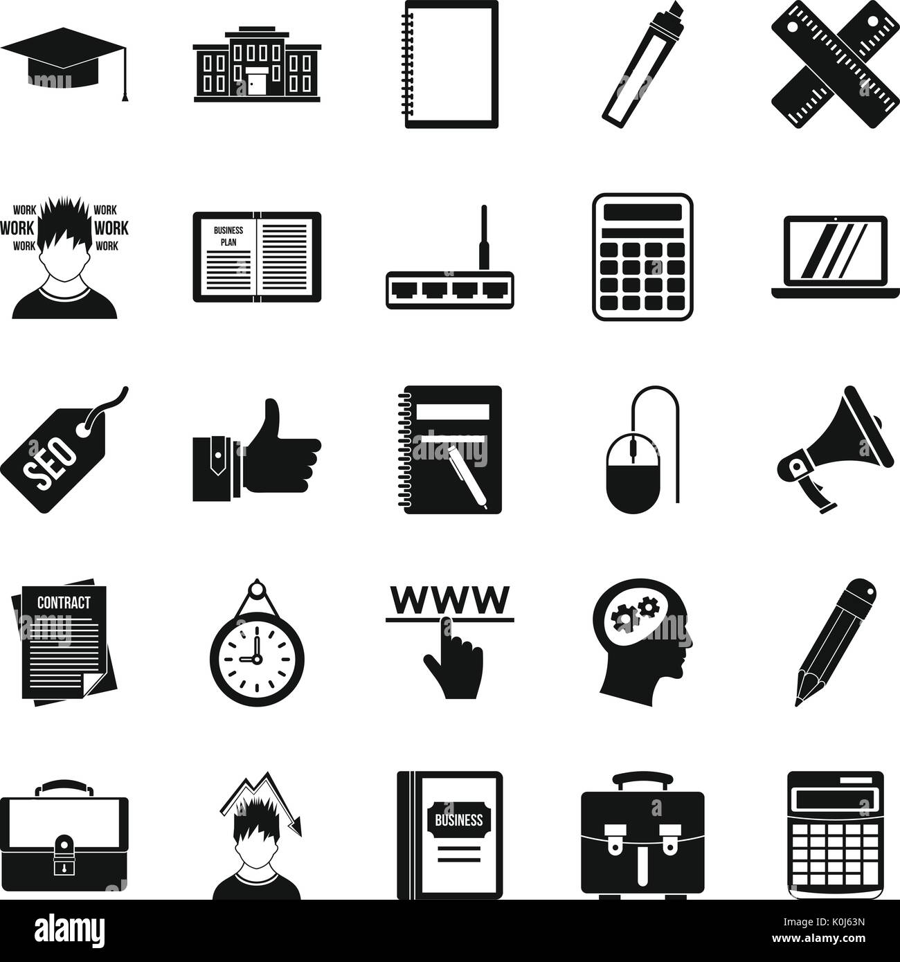 Lombardo set di icone, stile semplice Illustrazione Vettoriale