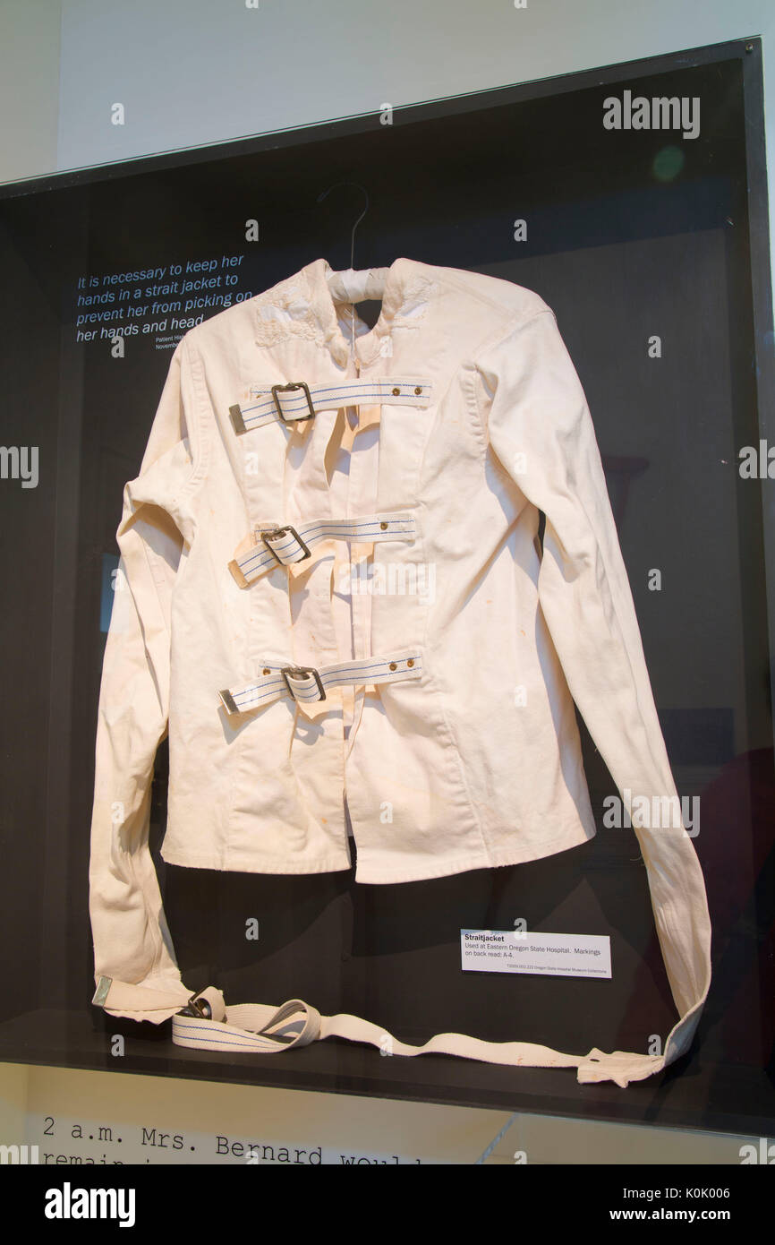 Camicia di forza, Oregon State Hospital Museo di Salute Mentale, Salem, Oregon Foto Stock