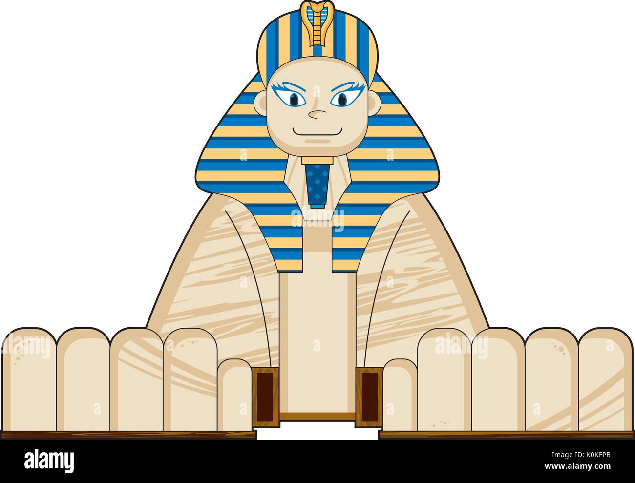 Cartoon antica egiziana Sfinge di Giza illustrazione vettoriale Immagine e  Vettoriale - Alamy