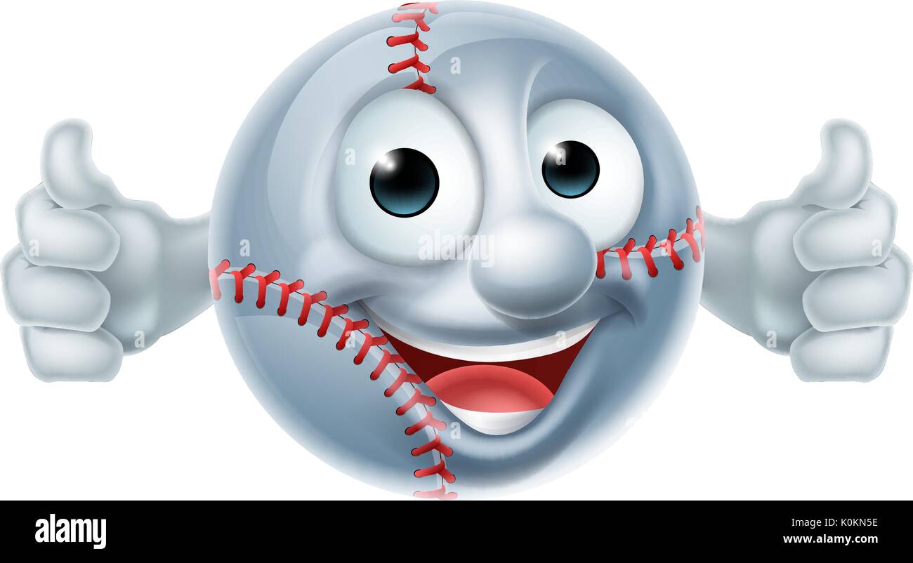 Baseball Softball sfera uomo personaggio dei fumetti Illustrazione Vettoriale