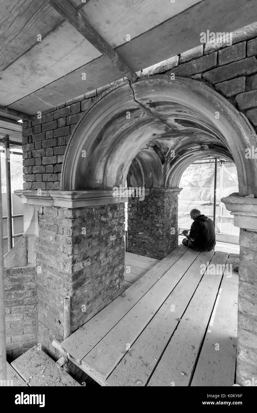 Viste e dalla fontana monumento in Worsley Green Foto Stock