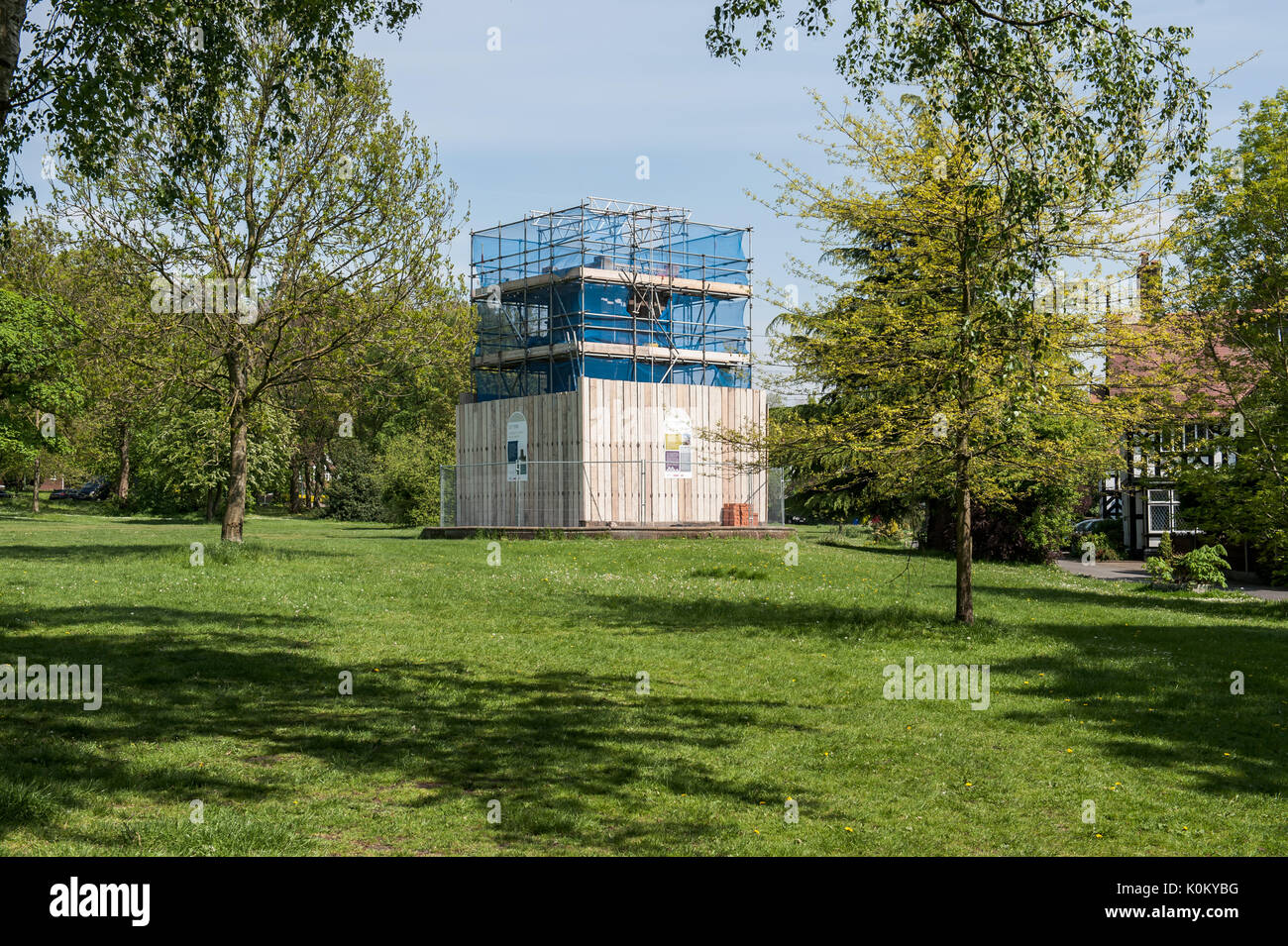 Viste e dalla fontana monumento in Worsley Green Foto Stock