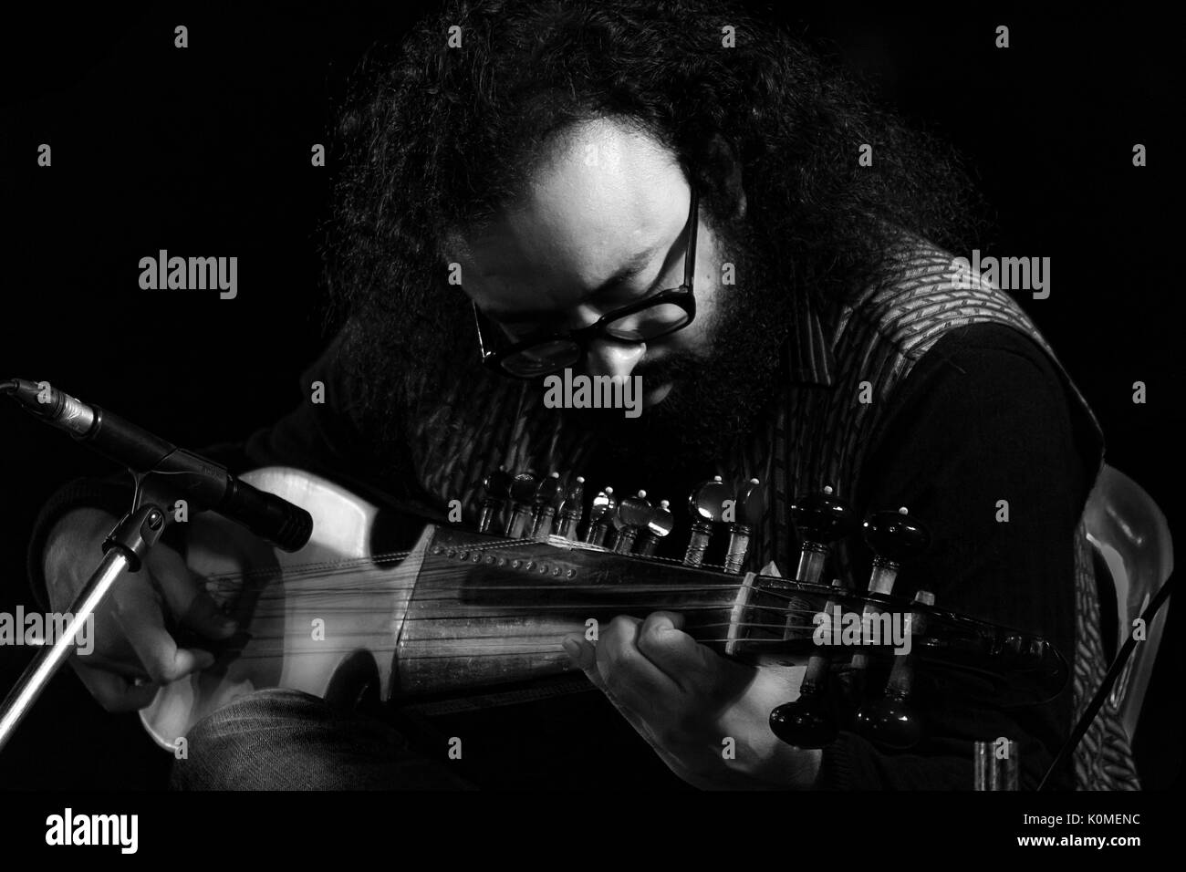 Indian Bengali compositore Satyaki Banerjee, India, Asia Foto Stock