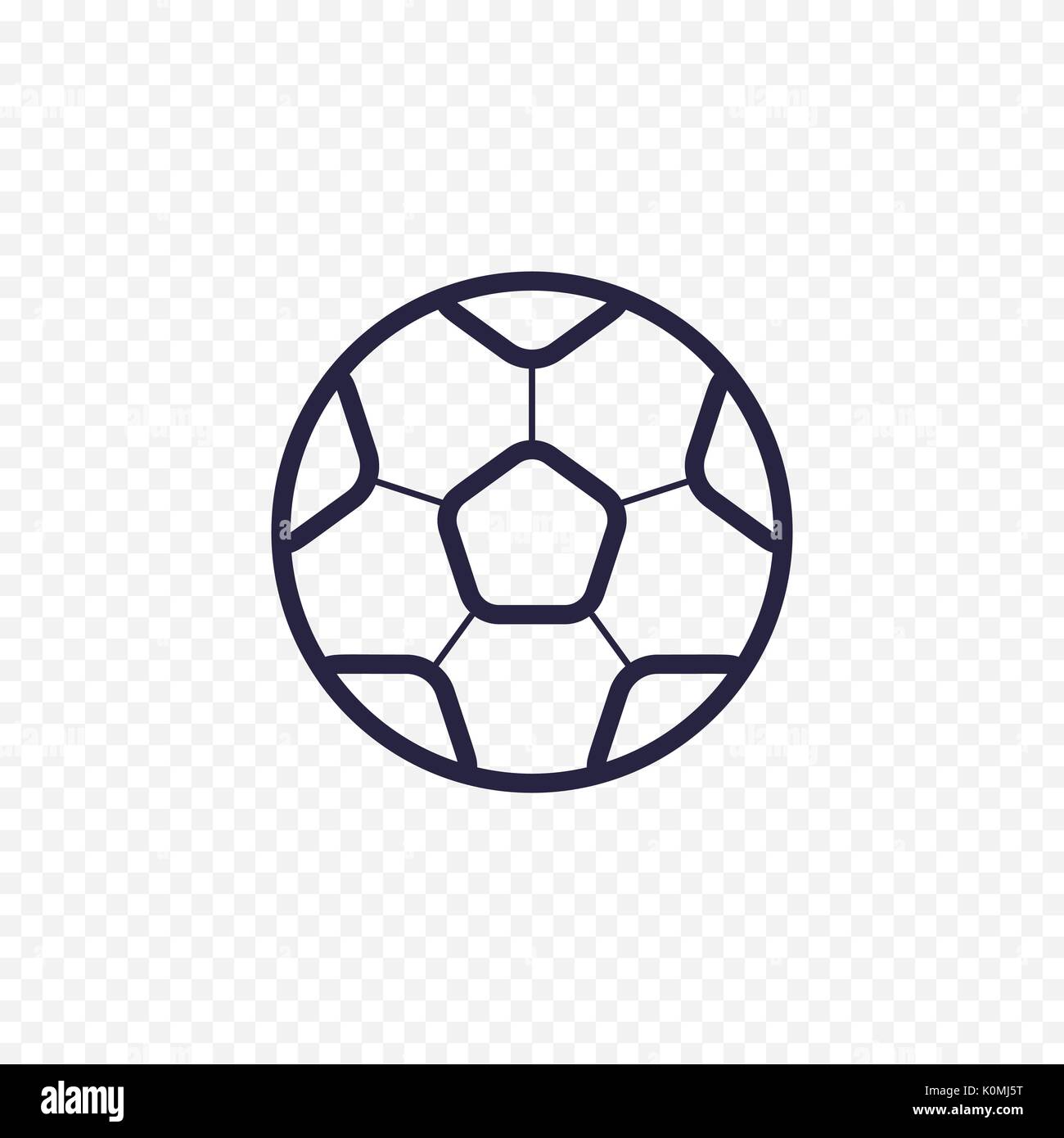 Pallone da calcio semplice icona linea. Gioco del calcio sottile segni lineare. Profilo sport concetto semplice per siti web, una infografica, applicazioni mobili. Illustrazione Vettoriale