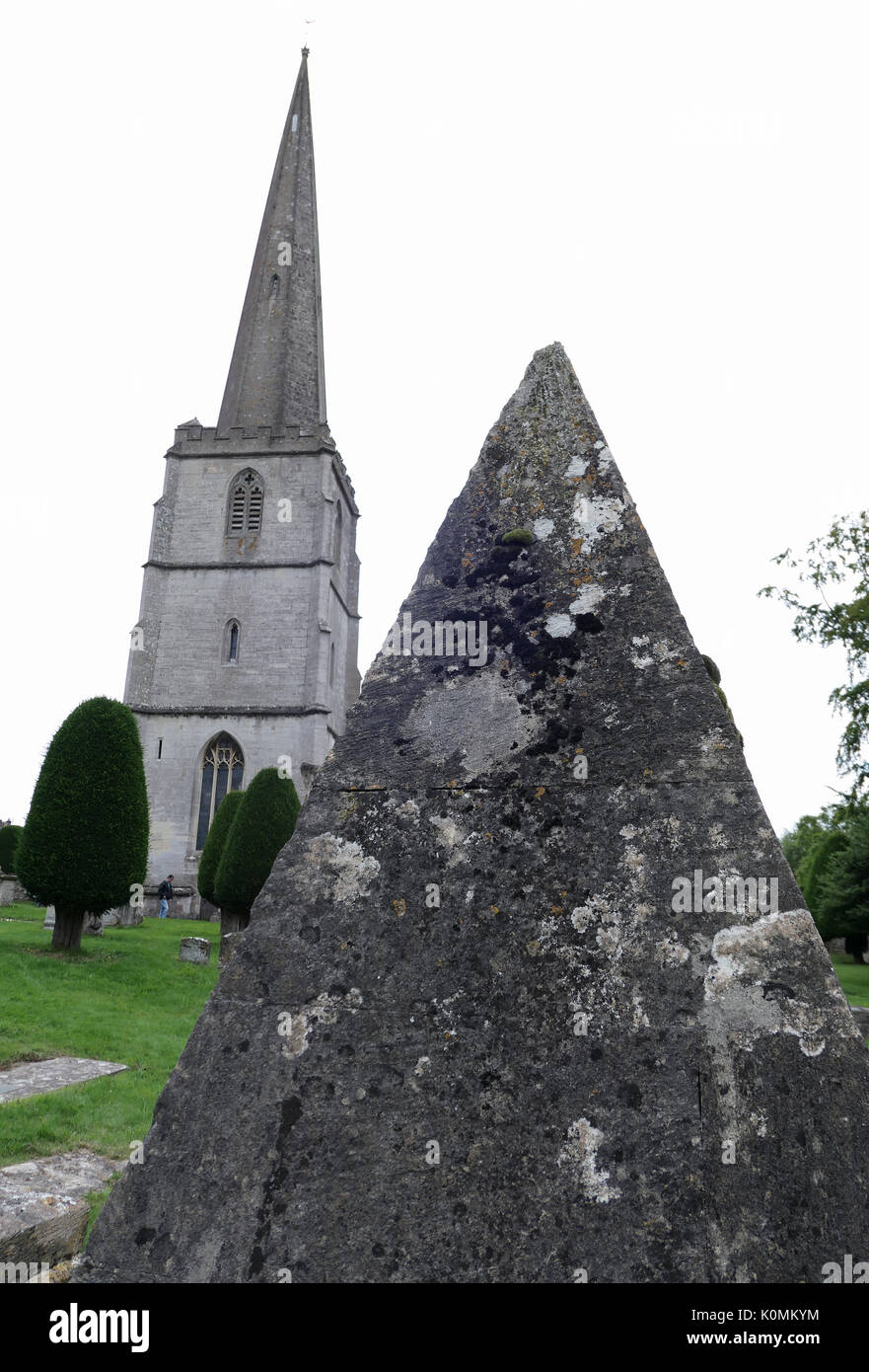 John Bryan monumento, St.Mary's sagrato,Painswick,Inghilterra Foto Stock