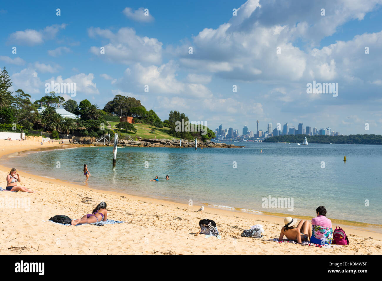 Camp Cove Beach, Watsons, Sydney, Nuovo Galles del Sud, Australia. Foto Stock