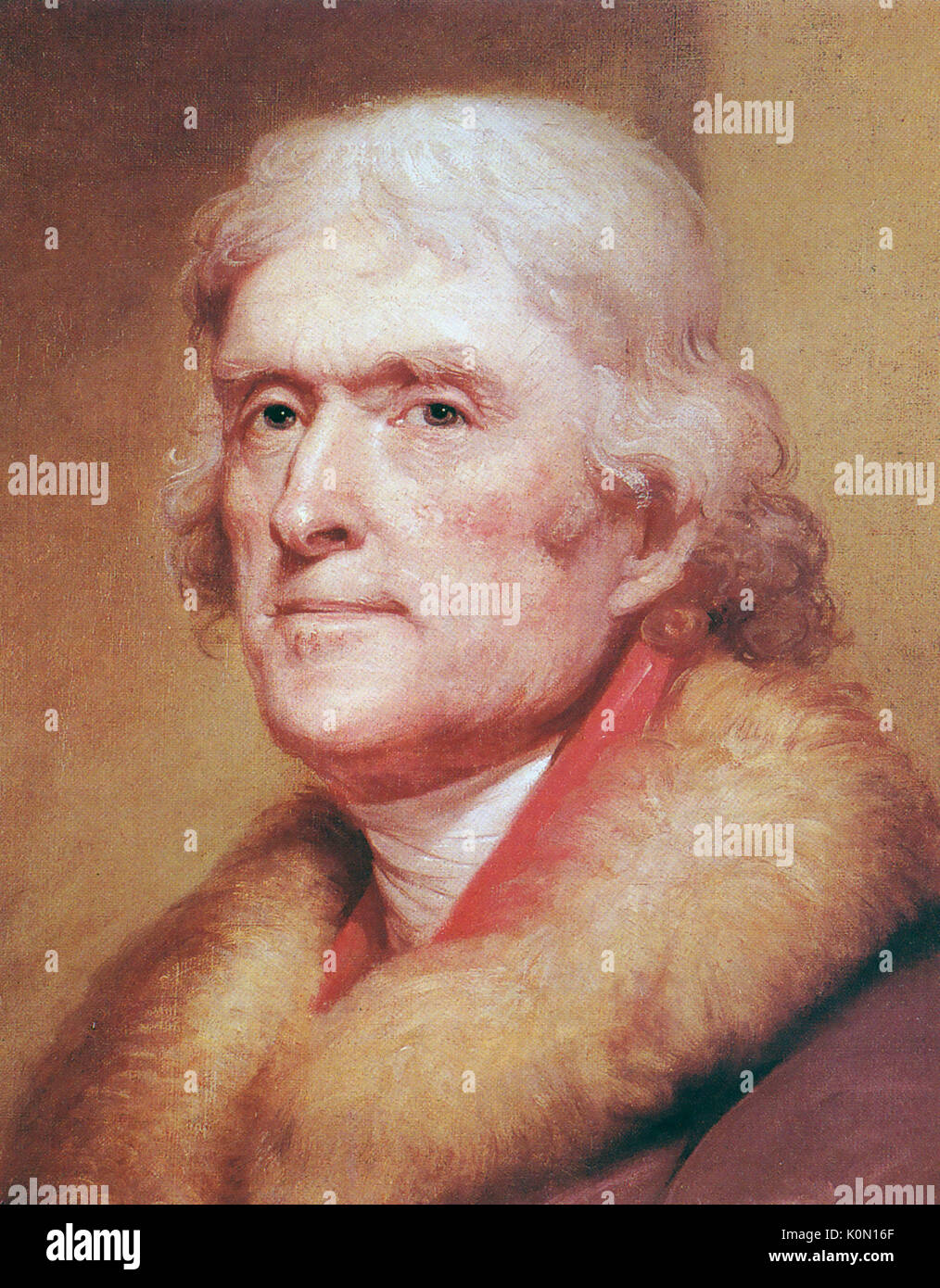 THOMAS Jefferson (1743-1826) terzo presidente degli Stati Uniti. Artista sconosciuto. Foto Stock