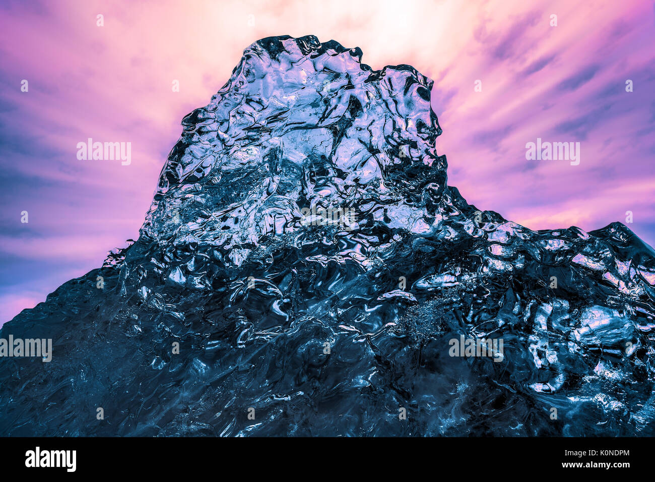 Abstract la formazione di ghiaccio in Islanda Foto Stock
