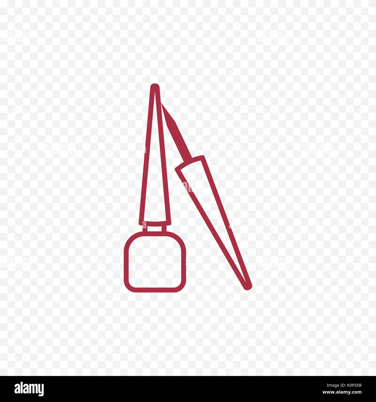 Cosmetic eyeliner sottile linea icona. Foto Stock