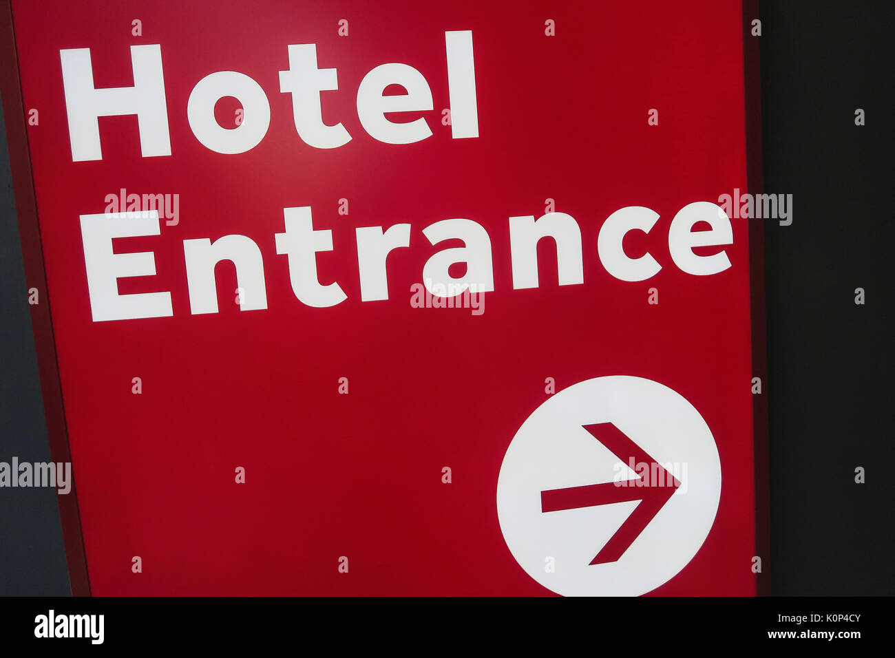 Ingresso Hotel segno, NYC, STATI UNITI D'AMERICA Foto Stock