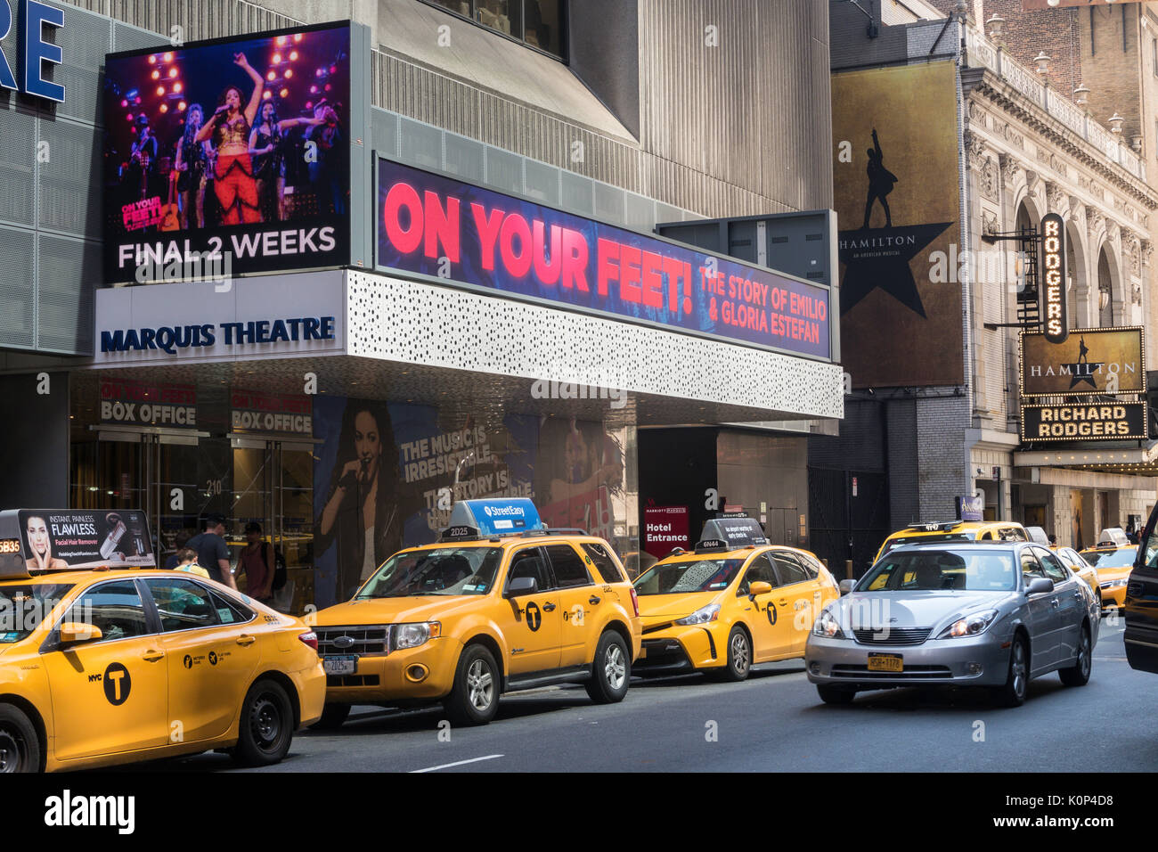 Marquis Theatre in Times Square a New York City, Stati Uniti d'America Foto Stock