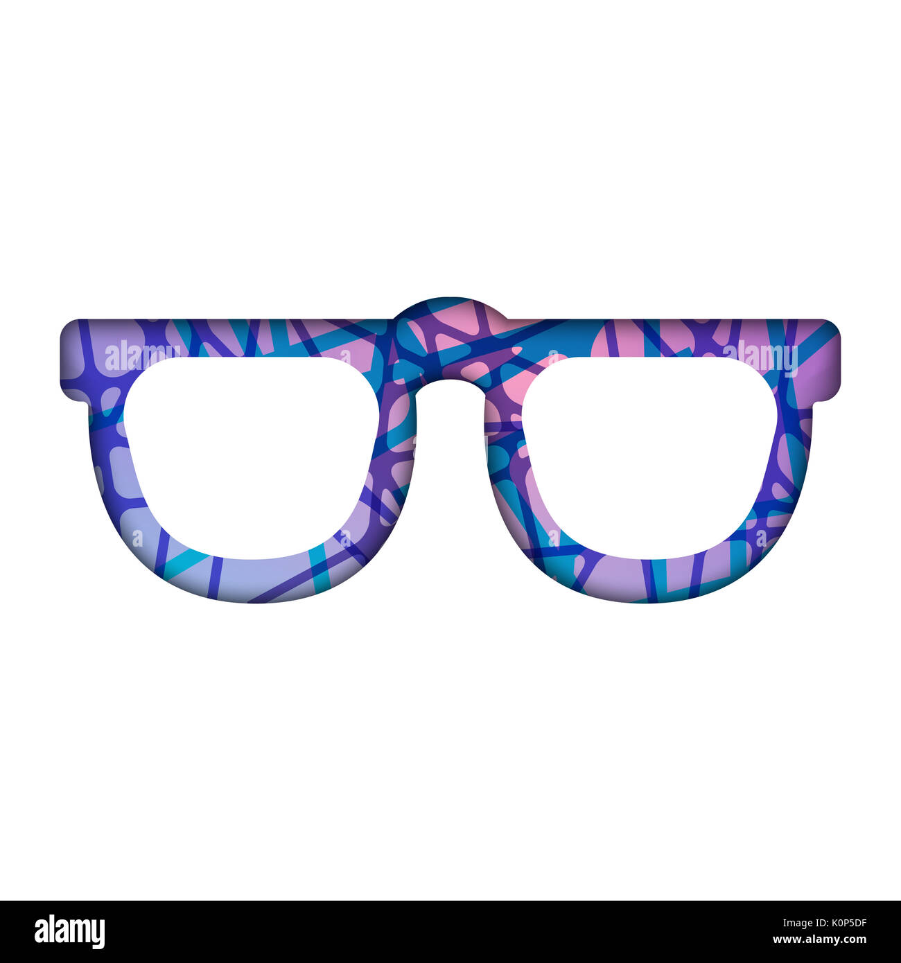 Abstract occhiali da sole poligonale. Abstract moderno design geometrico modello. Foto Stock