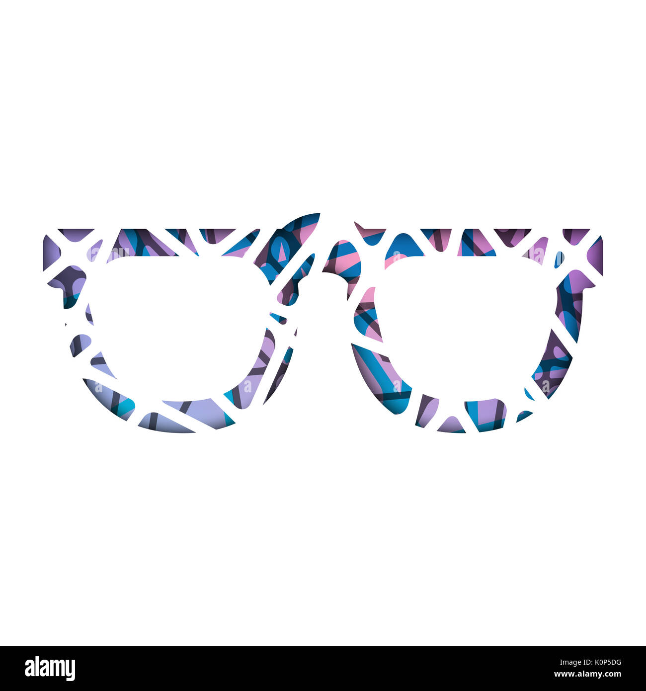 Abstract occhiali da sole poligonale. Abstract moderno design geometrico modello. Foto Stock