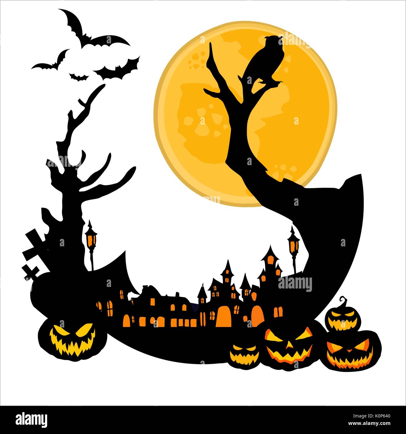 Sfondo di halloween Illustrazione Vettoriale