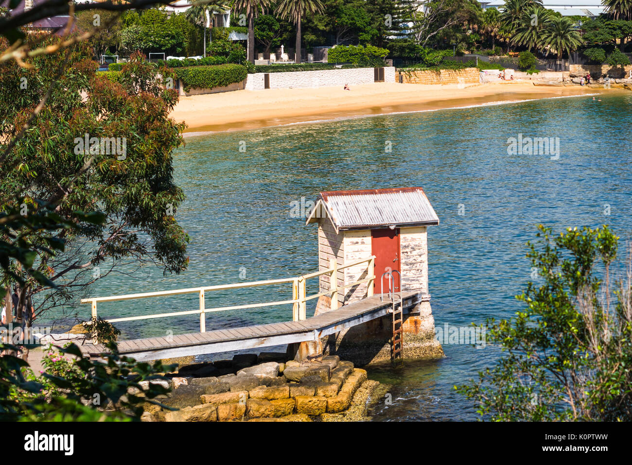 Beach Hut a Camp Cove Beach, Sydney, Australia. Foto Stock