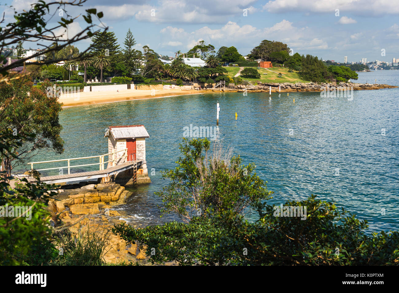 Beach Hut a Camp Cove Beach, Watsons, Sydney, Australia. Foto Stock