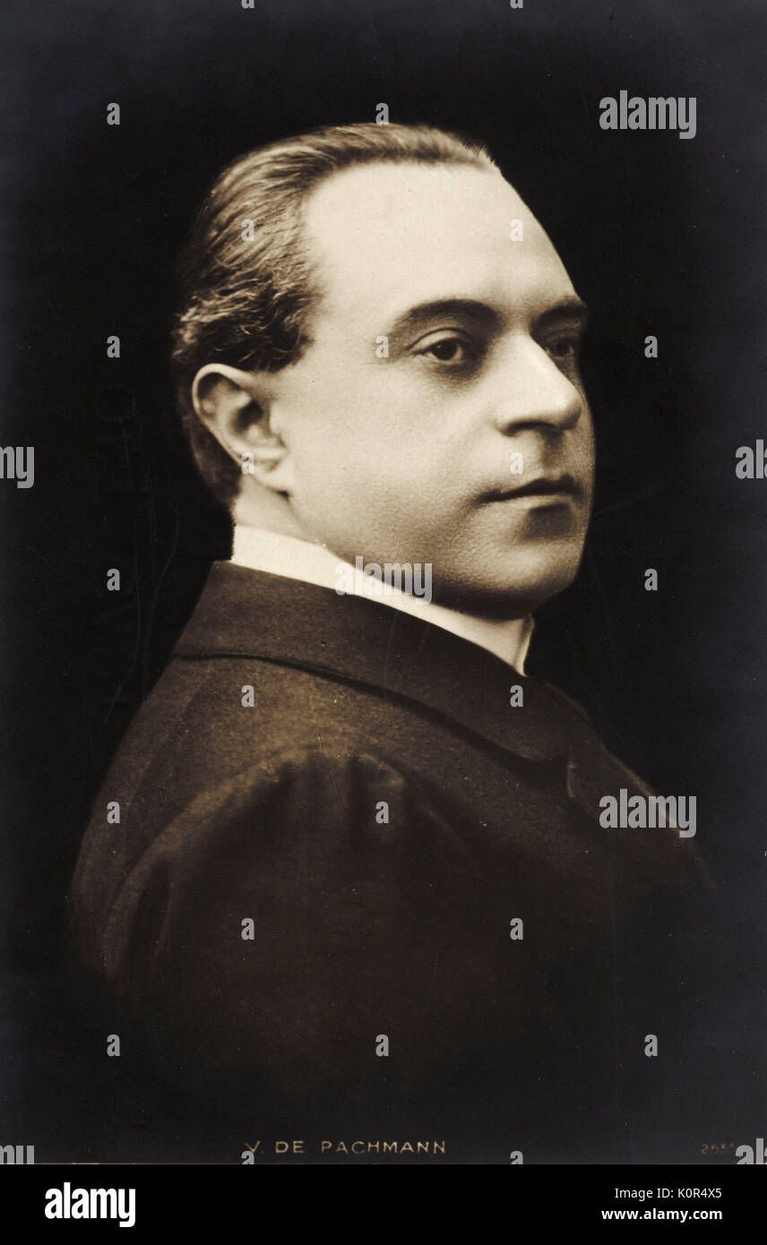 Vladimir de Pachmann ritratto. Pianista Russo (1848-1933) Foto Stock