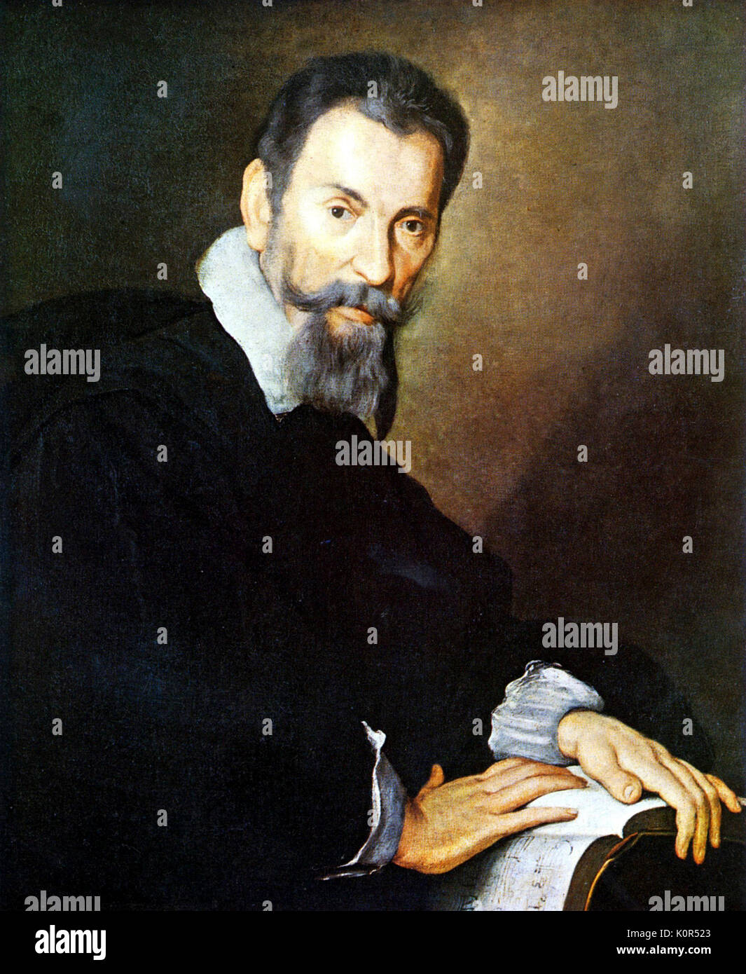 Claudio Monteverdi - Ritratto di Bernardo Strozzi (1581-1644). Compositore italiano. 1630. 15 Maggio 1567 - 29 novembre 1643. Foto Stock