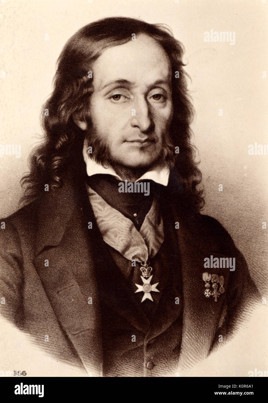 Niccolò Paganini, Italiano violinista e compositore (1782-1840). Foto Stock