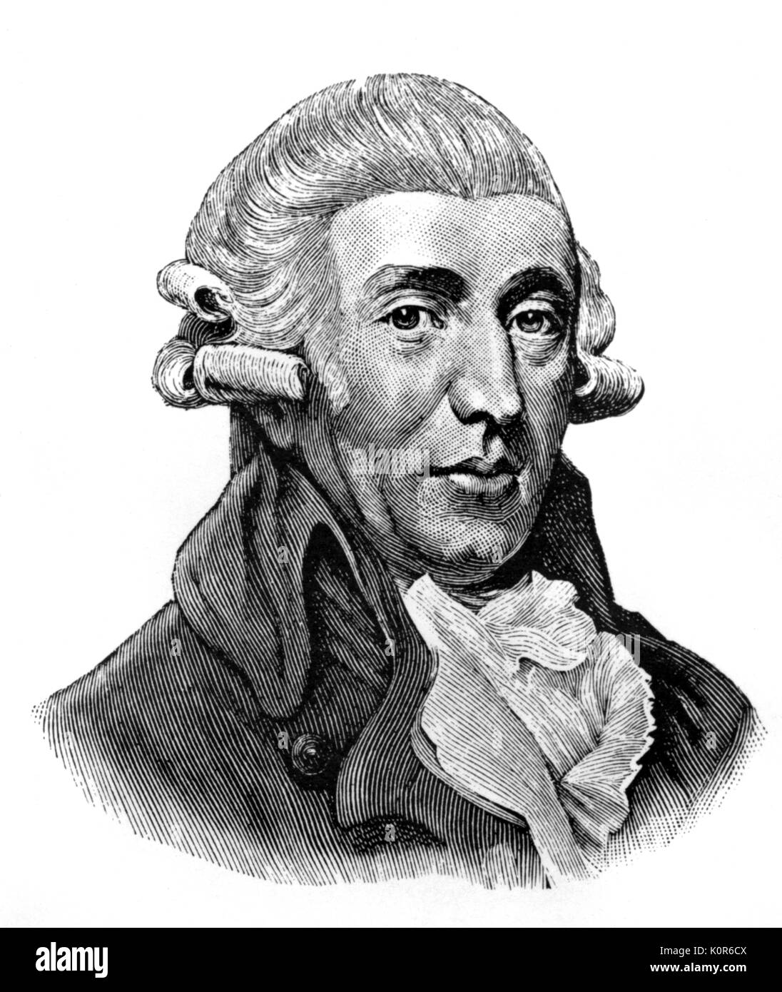 Franz Joseph Haydn ritratto. Il compositore austriaco 1732-1809. Foto Stock